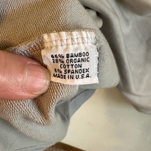 Bryn Walker Beige Grey Asymmetrical Hem Oversized Lagenlook Tunic Blouse Sz Lg - Picture 9 of 12